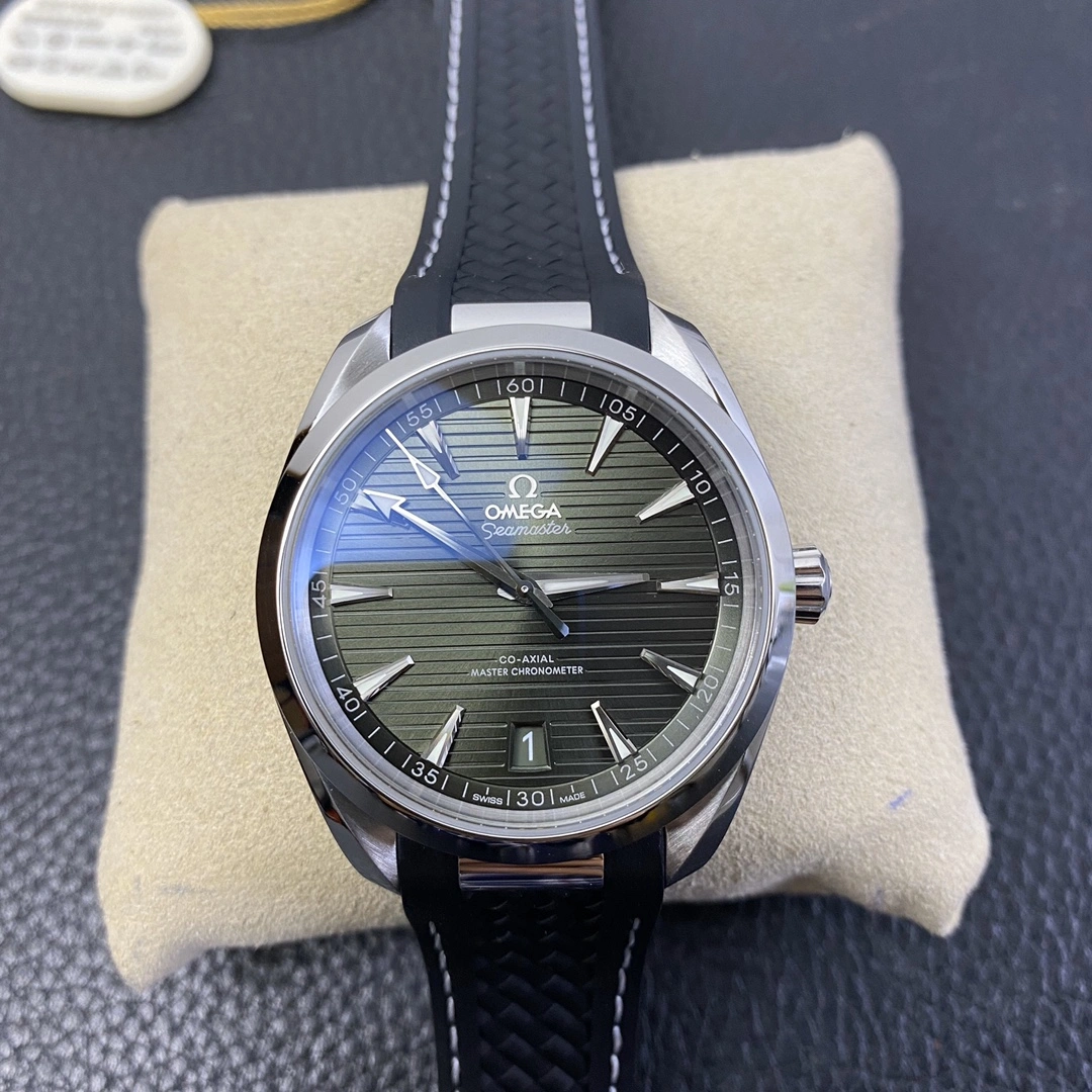 Bold CBD Factory Omega Seamaster Aqua Terra 150M 41mm Green Dial Rubber Strap (220.12.41.21.10.001) 1:1 Super Clone – DD8900 Movement 266